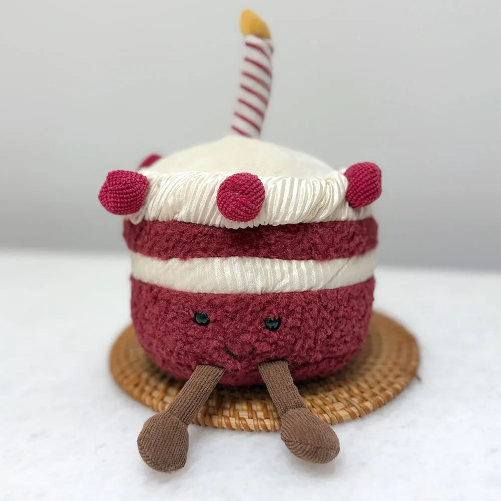 New JC Kawaii Dolls Strawberry Birthday Cake And Carrot Cake Plush Toys Christmas Birthday Gifts for Kids And Friends view 3