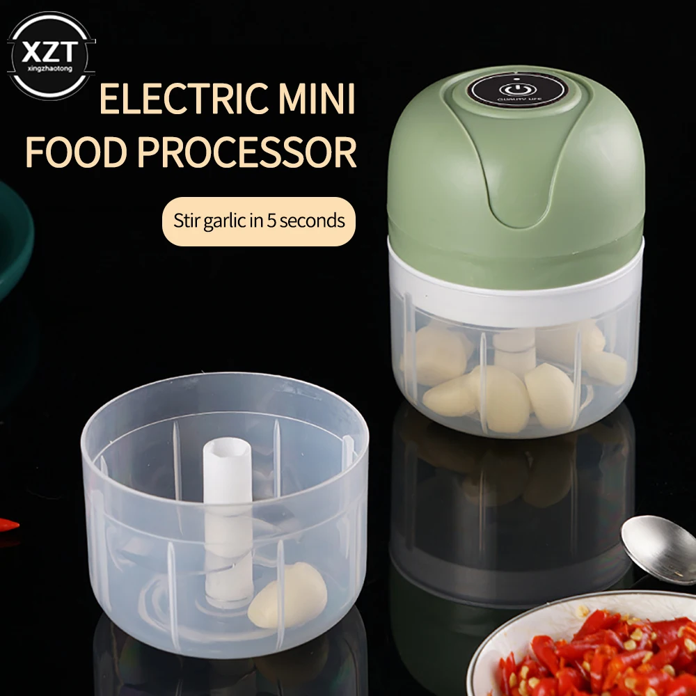 Mini Home Cooking Machine Electric Garlic Mashers Kitchen Tools Vegetable Crusher Electric Garlic Chopper