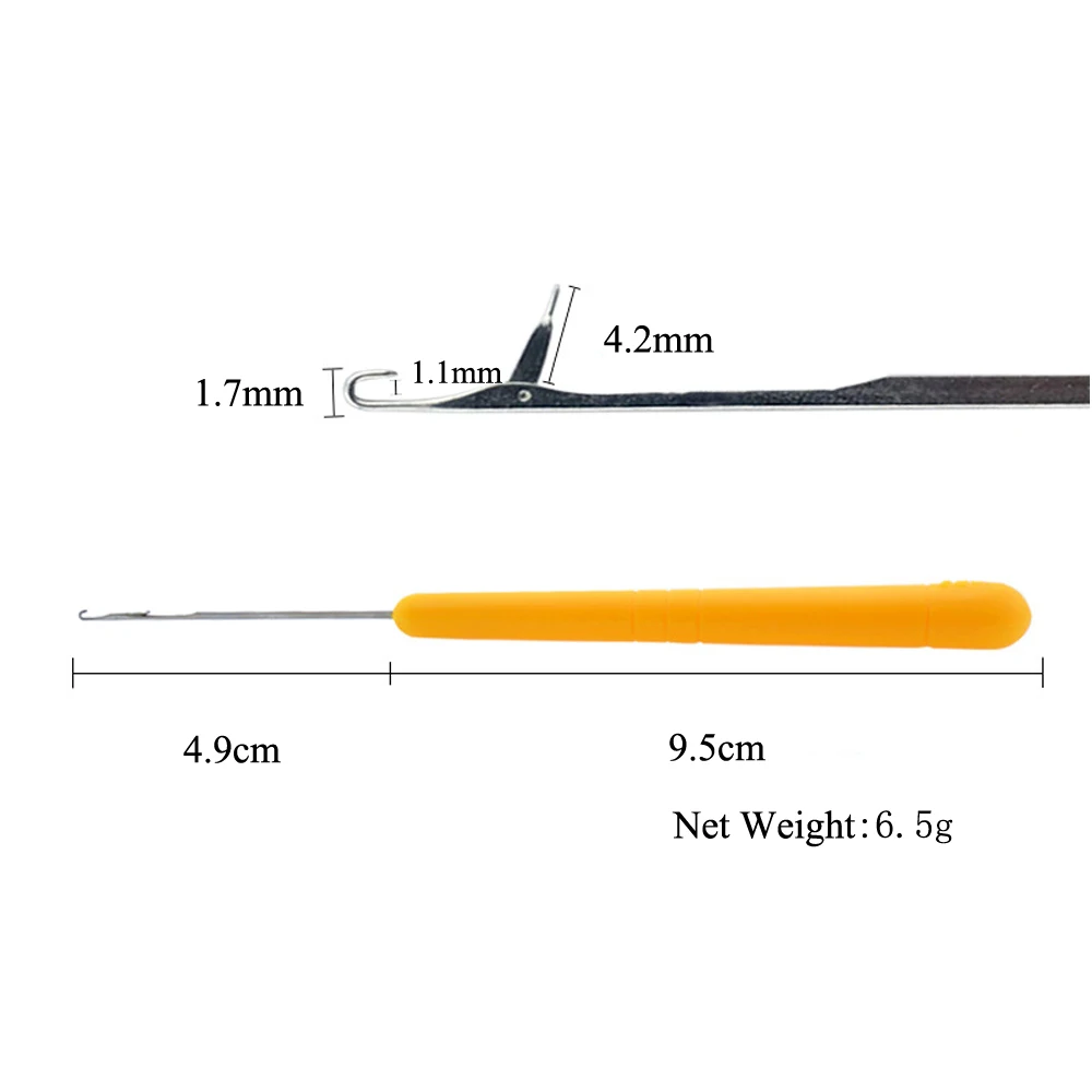 Plastic Knitting Crochet Needles For Jumbo Braiding Twist Hair Weaving Dreadlock Micro Latch Hook Black Yellow Extensions Tools