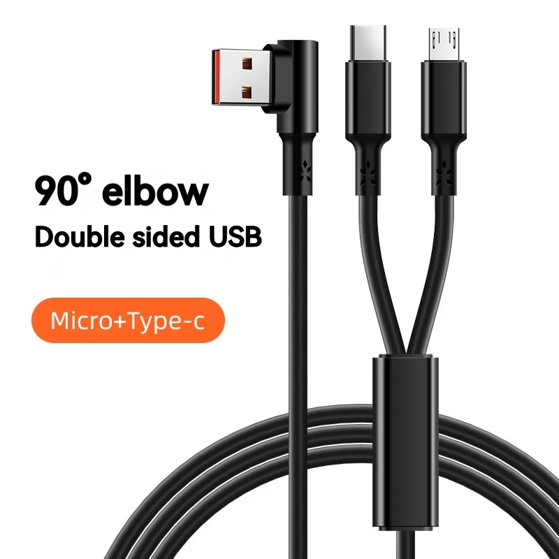Cable Micro USB tipo C 2 en 1 para Samsung, Xiaomi, Huawei, Cable de carga rápida, accesorios para teléfonos móviles Android