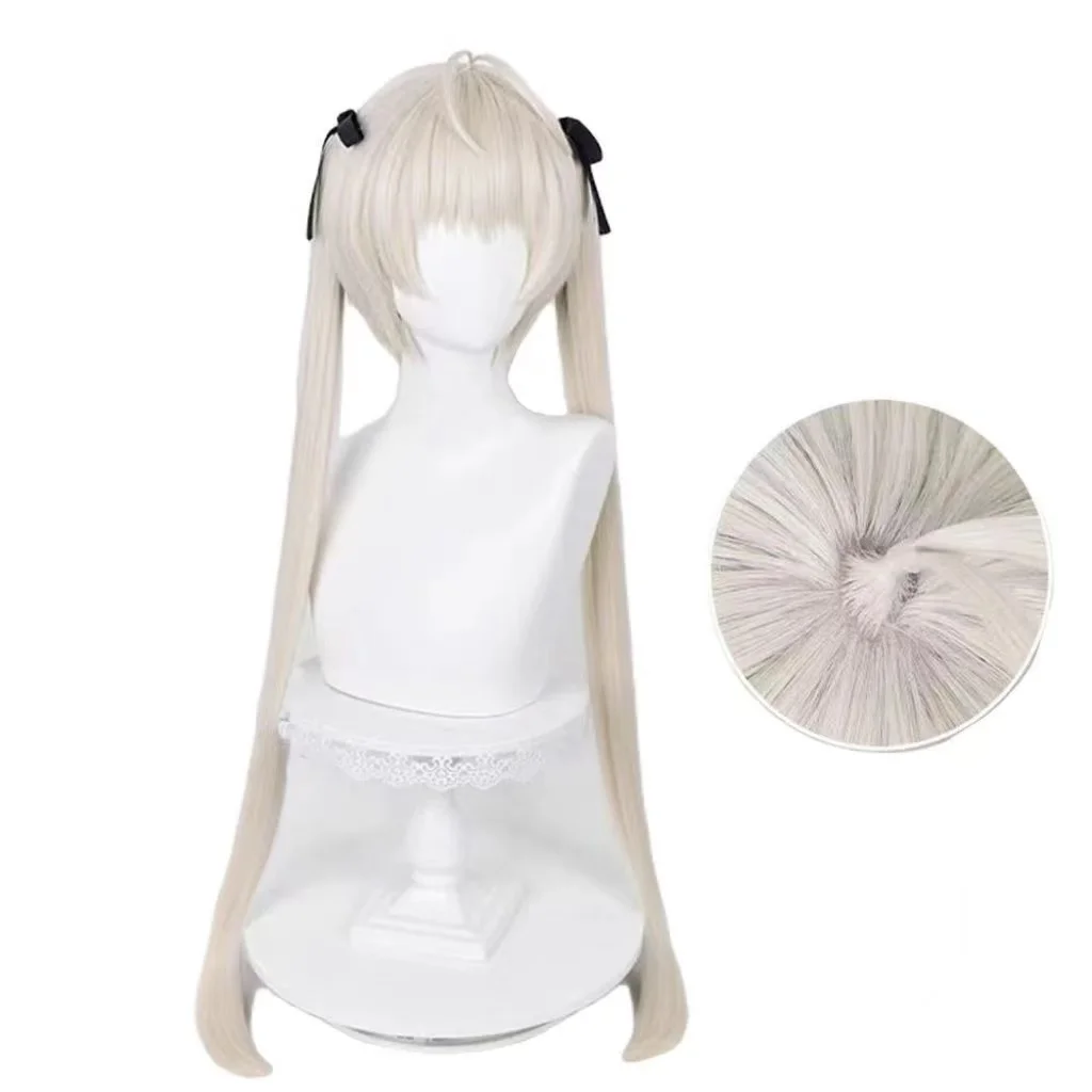 Anime Yosuga No Sora Kasugano Cosplay Costume Wig Kasugano Sora Bowknot Sling Nightdress Sweet Lolita Sleepwear Ruffle Dress - view 4