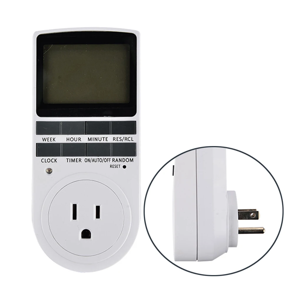 

French Type Digital Timer Socket Timer Power Meter Electronic Outlet Socket Programmable Setting for Kitchen (US Plug