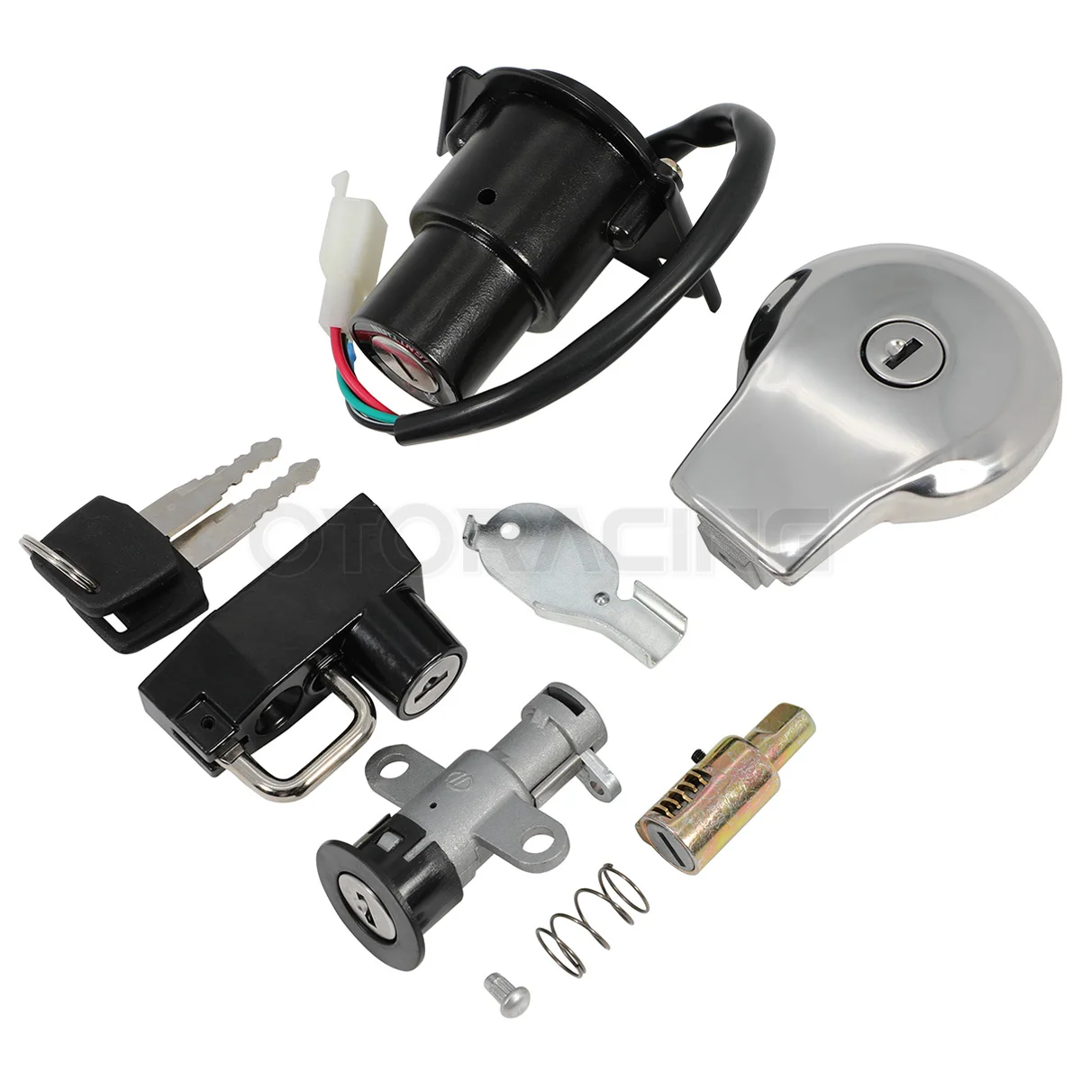 

Motorcycle Ignition Switch Fuel Gas Cap Seat Lock Key Kit For Yamaha Virago 125 XV125 1997-2000 250 XV250 1988-2013