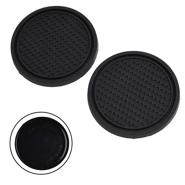 2pcs Black Car Auto Cup Holder Anti Slip Insert Coasters Pads Interior Accessories Universal Fits Perfectly For Most Cups 5 2pcs Black Car Auto Cup Holder Anti Slip Insert Coasters Pads Interior Accessories Universal Fits Perfectly For Most Cups 5