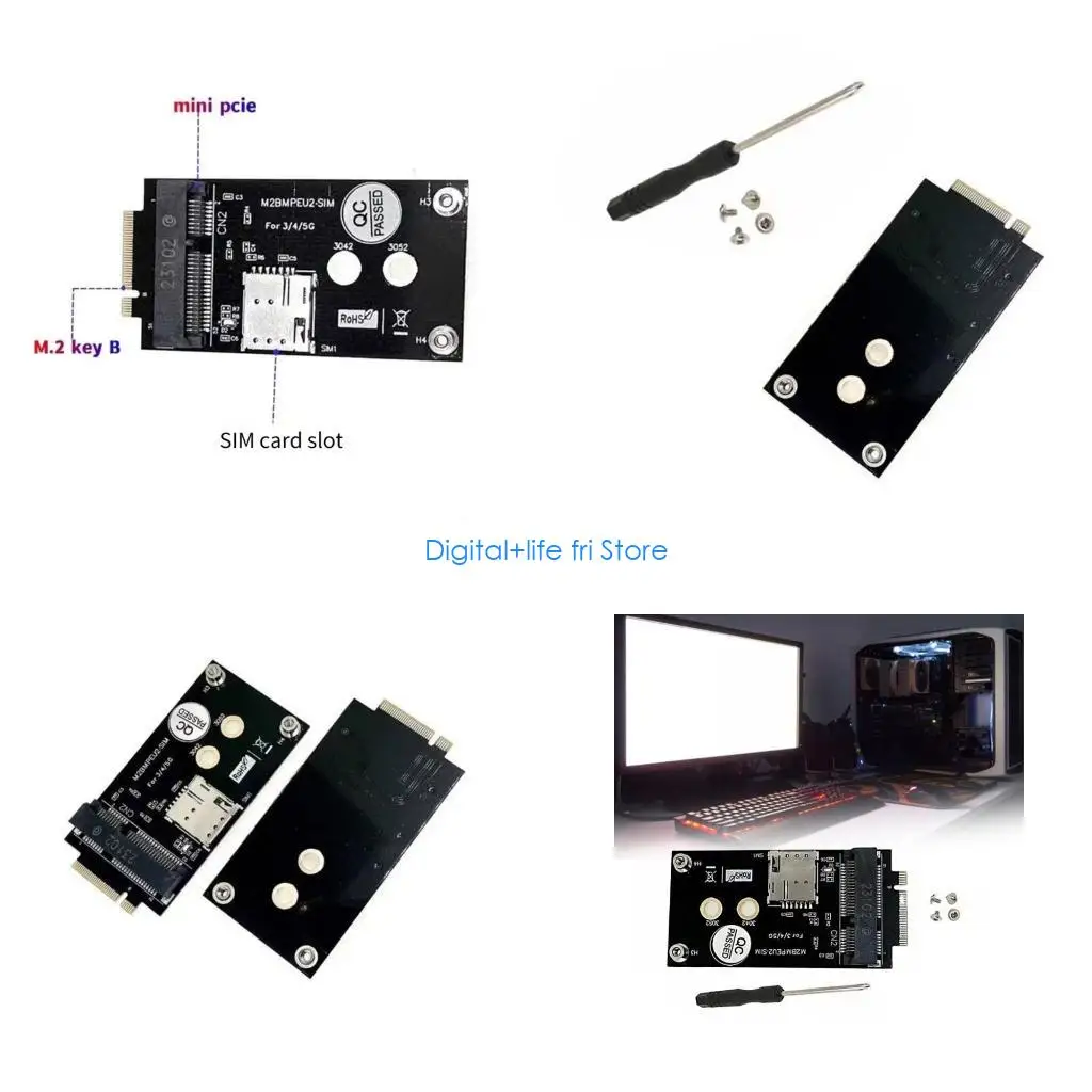 e06d-キー-b-から-mpcie-開発ボード-キー-b-ngff-から-mpcie-4g-コンバータ-カード