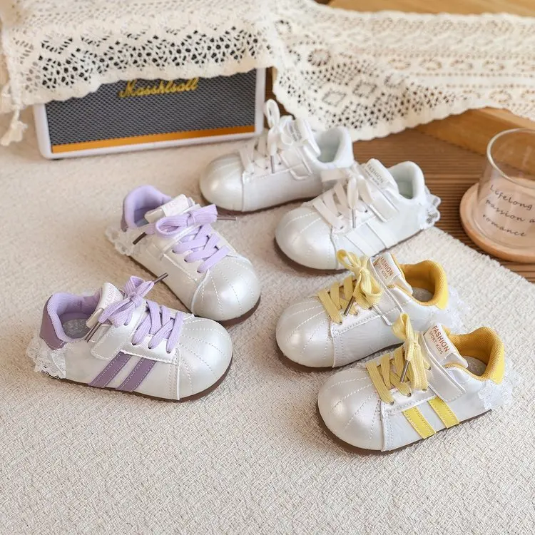 

Осенние повседневные спортивные туфли для девочек 2026: удобные, нескользящие, на шнуровке, для прогулок на улице, детские кроссовки для малышей и детей ясельного возраста