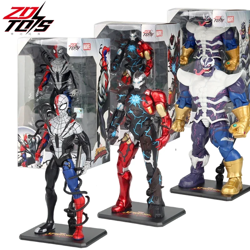 ZD Original Venom Parasitic Spider Man Iron Man Thanos Captain America Black Panther 1/10 Marvel legends Action Figure Anime Toy