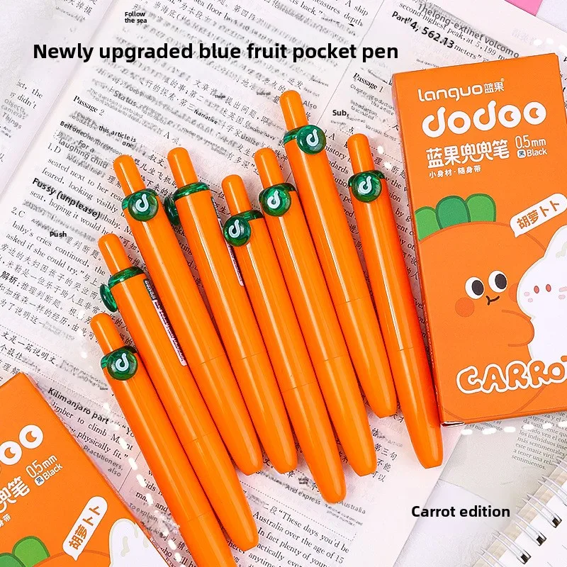 لطيف الصحافة حبر جل مجموعة أقلام 0.5 مللي متر أسود السلس الكتابة قلم محايد اللون Kawaii مدرسة اللوازم المكتبية القرطاسية للطلاب الجزر