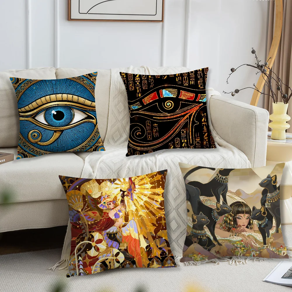 Design antigo arte e-égpiana confortável fronha macia para sofá sala de estar decoração de escritório em casa e capas protetoras
