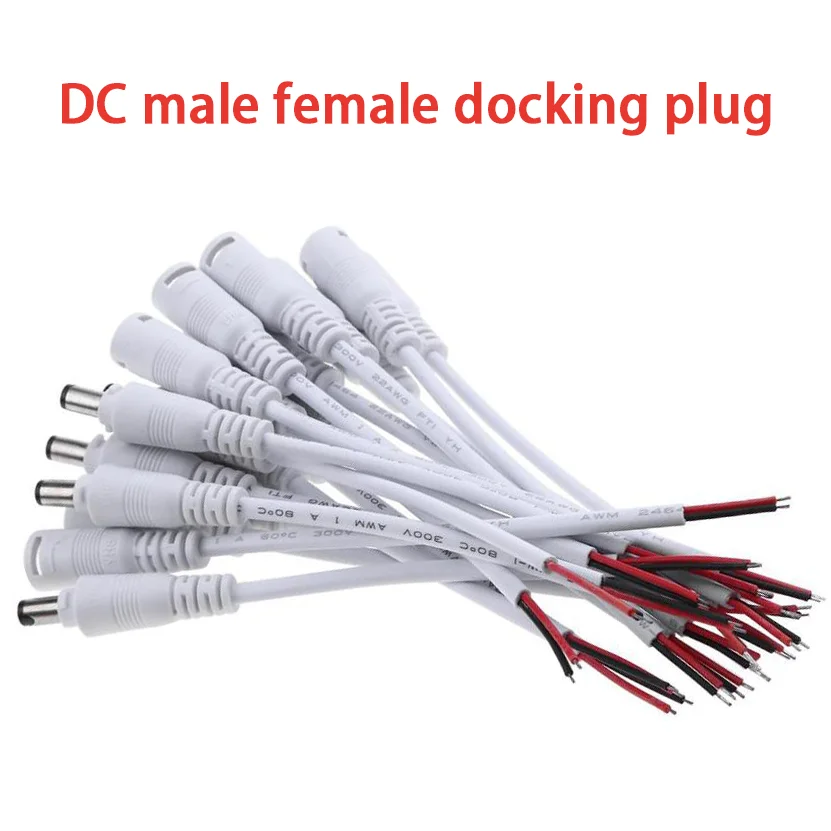 5PCS DC Connector 5.5x2.1mm Male/Female Power Cable Jack 15cm Power Adapter Extension Wire For LED Strip Light CCTV