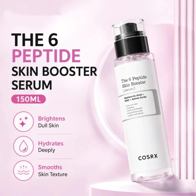Korean Skincare 6X Peptide Booster Toner Serum, Niacinamide & Hyaluronic Acid Skin Renewal Boosting Facial Essence Facre Care