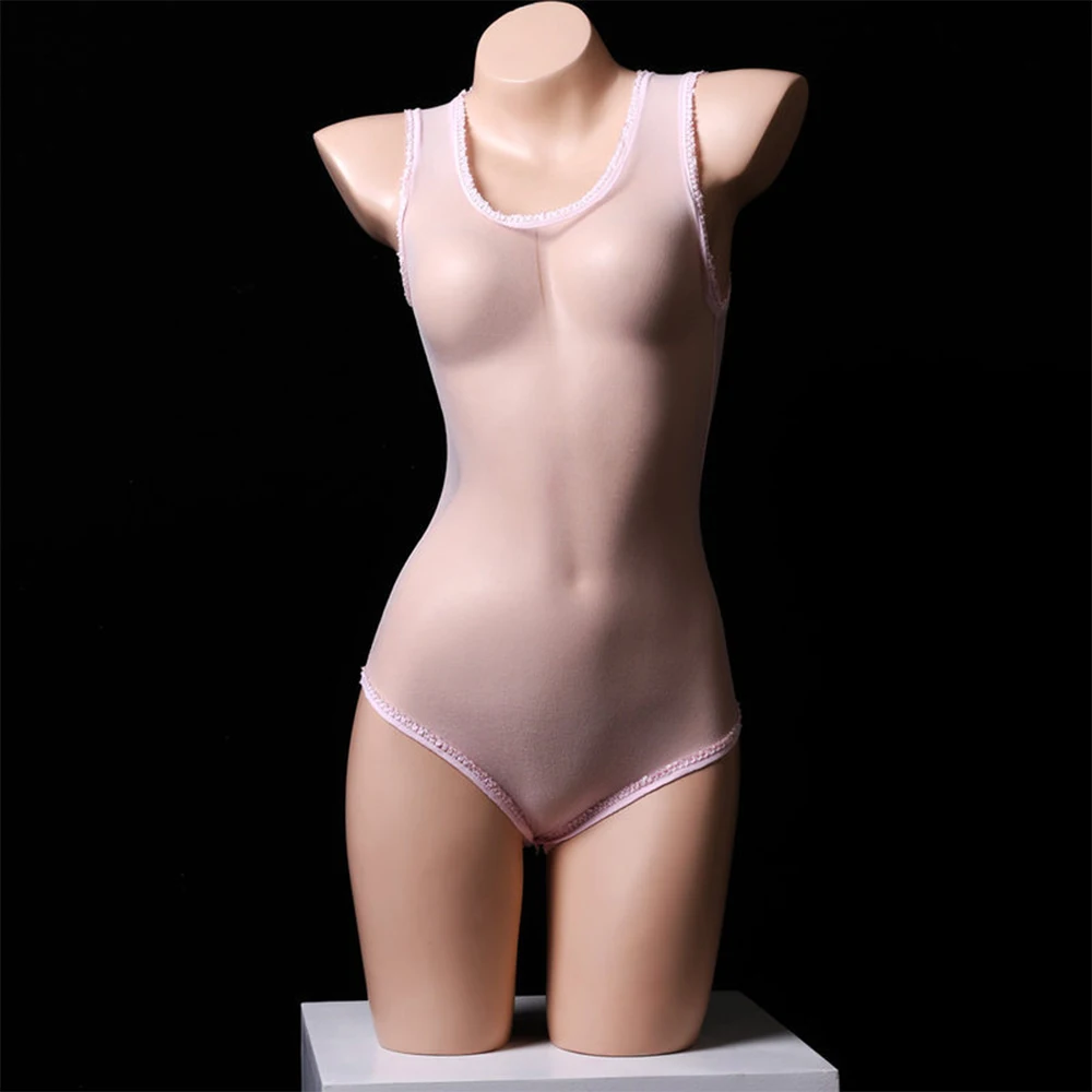 เงามันวาวชุดชั้นในอวัยวะเพศชายบอดี้สูทบุรุษดูผู้ชายผู้หญิง Leotard Bodystocking ถังเกย์ Jumpsuit เร้าอารมณ์