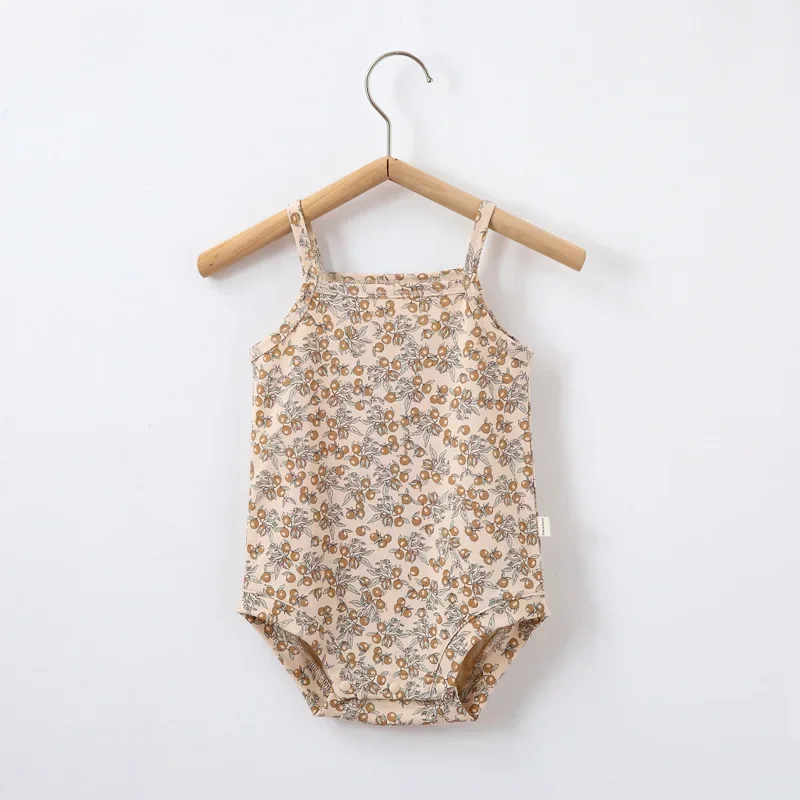 0-24M Summer Baby Romper Newborn Kid Baby Boys Girls Clothes Sleeveless Off Shoulder Cotton Jumpsuit Cute New born Outfits