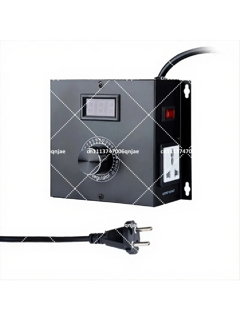 10000W SCR AC Variable Speed Controller for Fan and Motor, 120V-220V, 22A, Electric Tool Speed Regulator with EU Plug