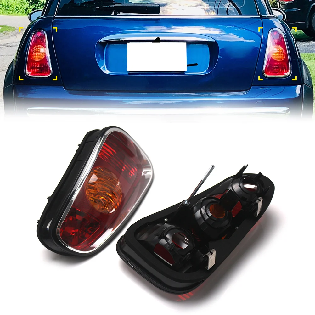 1 Pair Car Rear Tail Light Brake Lamp Assembly ABS + PC Red and Yellow For BMW For MINI COOPER Hatchback R50 R52 R53 2001-2006