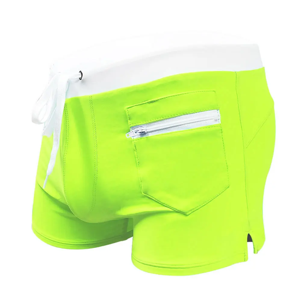 

Мужские шорты с заниженной талией, боксеры с горизонтальными карманами спереди, простые модные плавки-боксеры на привязках