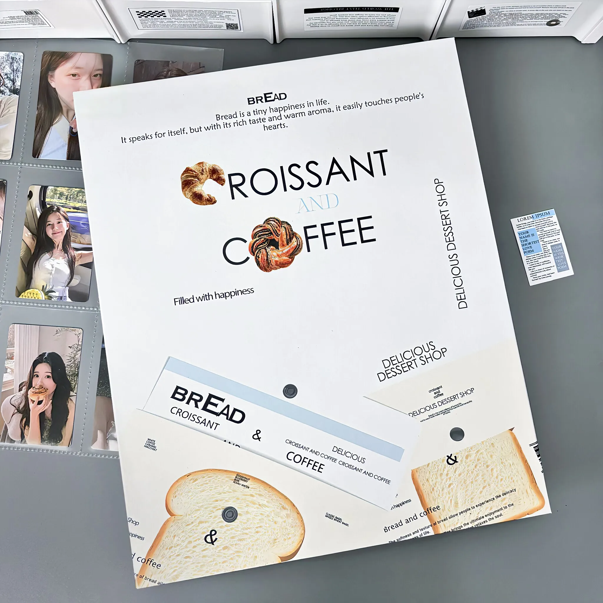 A4 Broodkaartenalbum Grote Capaciteit Hardcover 9-Vakjesmap voor Kpop Idol Fotokaarten Polaroid Postkaarten Verzamelen