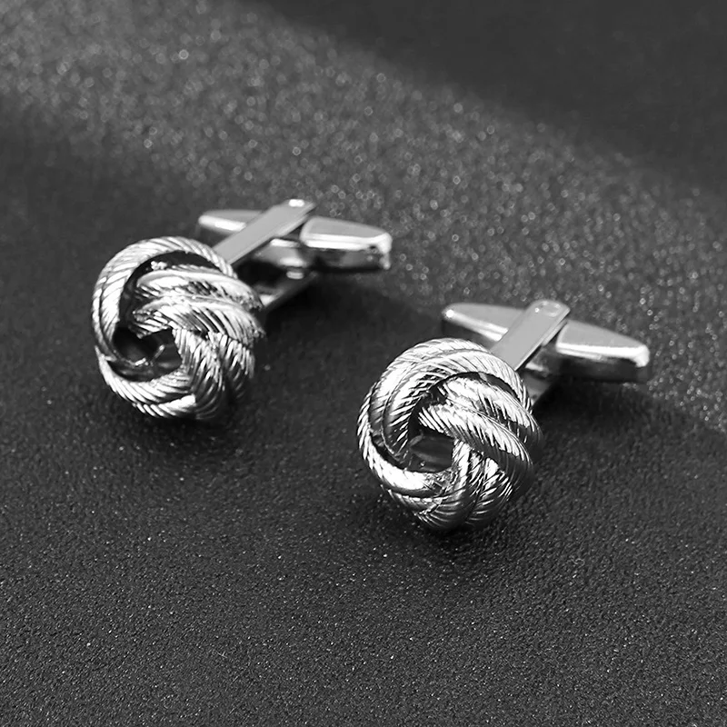 أزرار أكمام قميص رجالي بأكمام أزرار أكمام مجوفة، قميص كوري بإبزيم معدني نقي وأكمام ذهبية #6