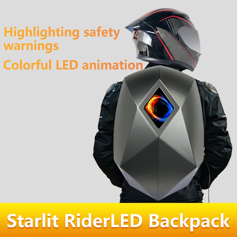 New men and women cool LED star knight backpack travel bag computer bag motorcycle bag large capacity backpack