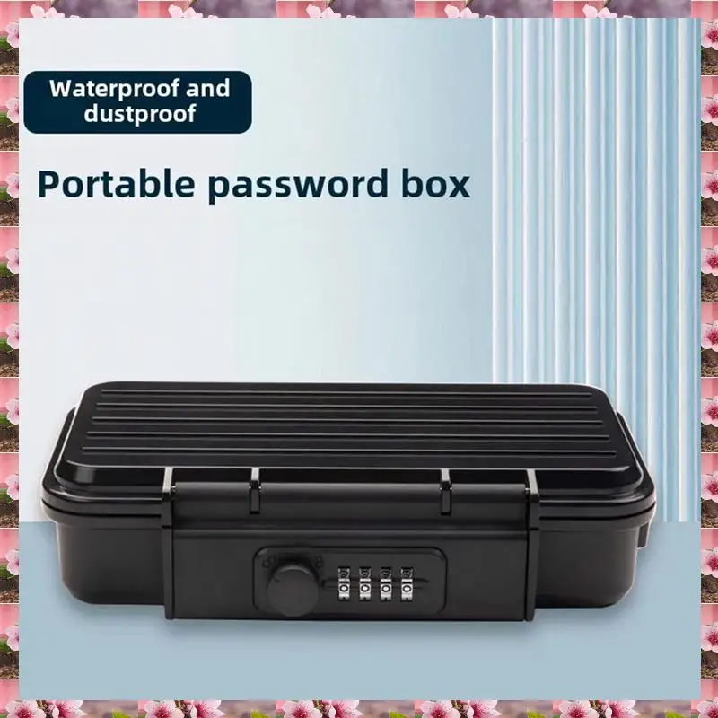 

2025 Outdoor Portabletravel Safe Box Large Capacity Security Lockbox Code Waterproof Key Lock Box With Removable Cable Handle,Ou