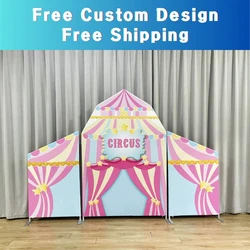 Barn Shape Arch Stand, Aluminum Backdrop for Baby Shower, Wedding, Birthday Party Decorations, Photo Boxes