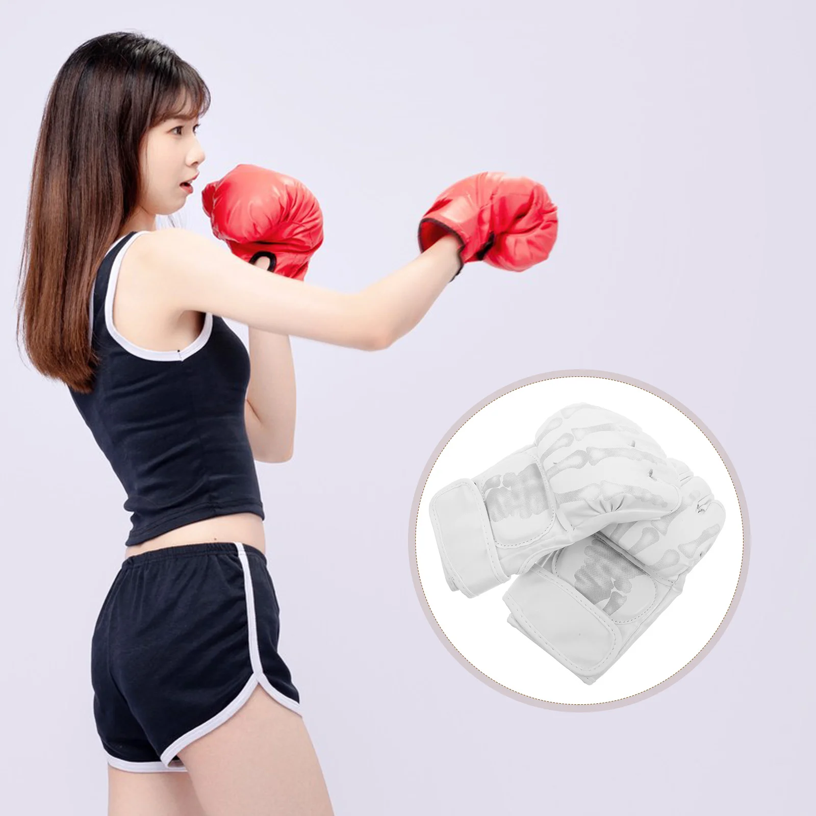 1 пара боксерских перчаток с мягкой подкладкой, увеличенная защита, тренировочные перчатки для взрослых, мужские и женские молодежные портативные удобные спарринги