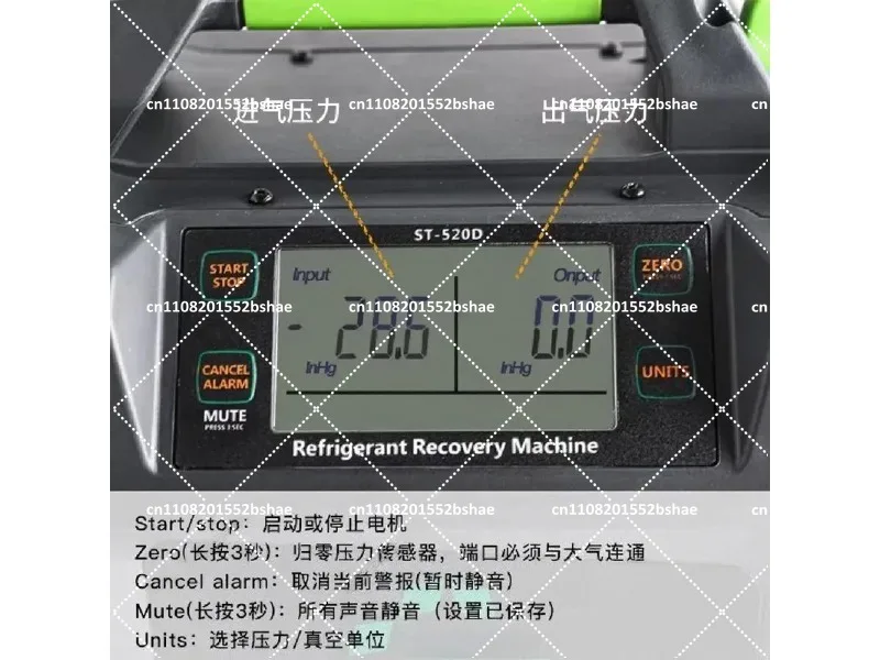 Portable Car AC Refrigerant Recovery Machine 220V DC Brushless Motor Compressor for Air Conditioning Maintenance