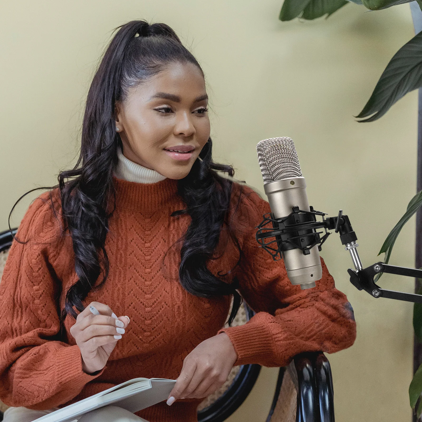 Uchwyt antywibracyjny Geekria do mikrofonów Audio Technica AT2020 AT2035 MXL V67G Rode NT1 NT1-A, klips antywibracyjny do mikrofonów podcastowych — zdjęcie produktu 6