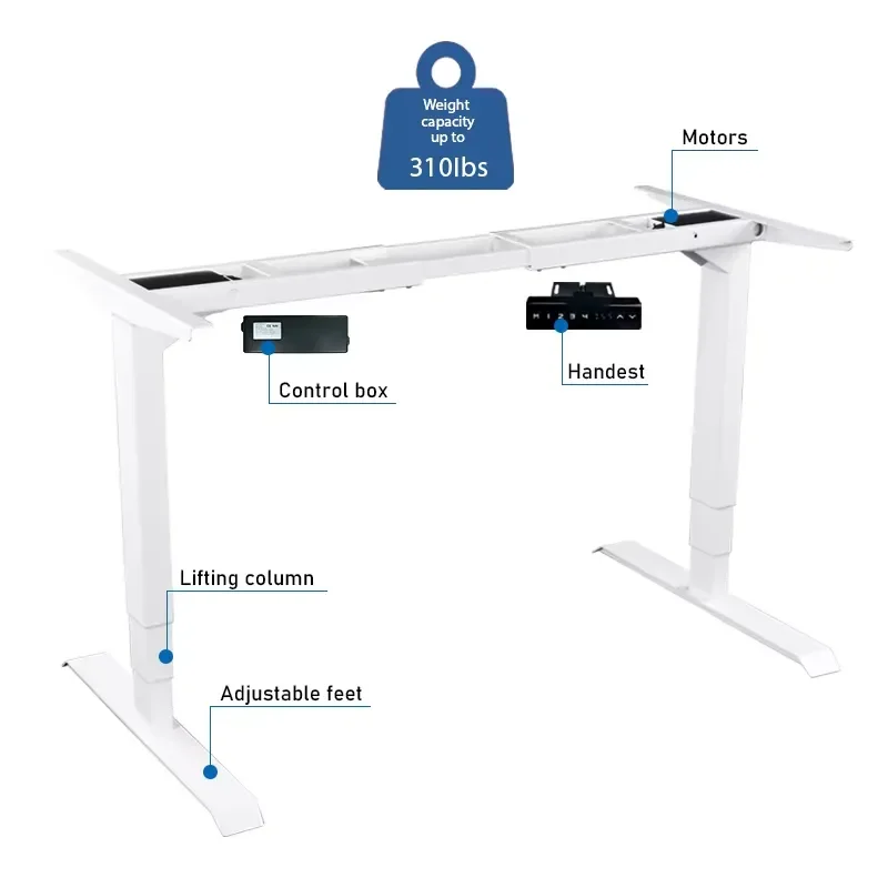 IT85 Electric Dual Motor Modern Ergonomic Height Adjustable USB Standing Desk Frame for Home Office