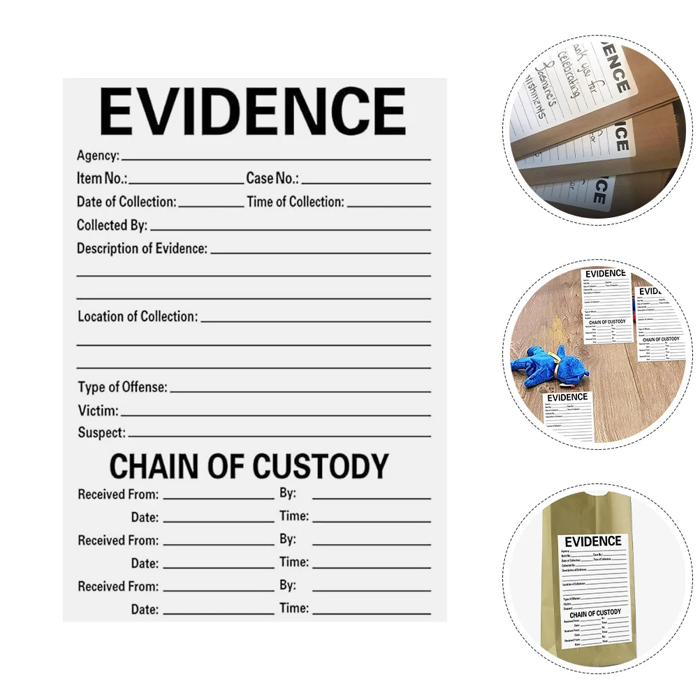 

Evidence Collection Tags Investigation Theme Party Supplies Stickers Removable Labels