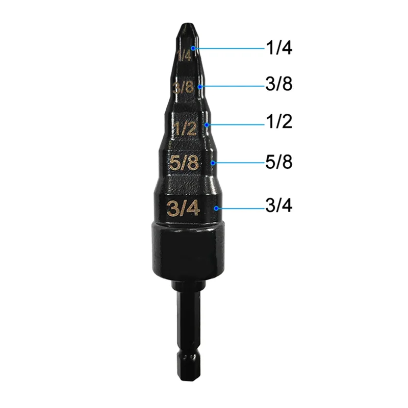 6Pcs Air Conditioner Copper Pipe Expander Copper Tubing Tools Swaging Drill Bit Swage Tube Expander Soft  HVAC Repair A-AA26