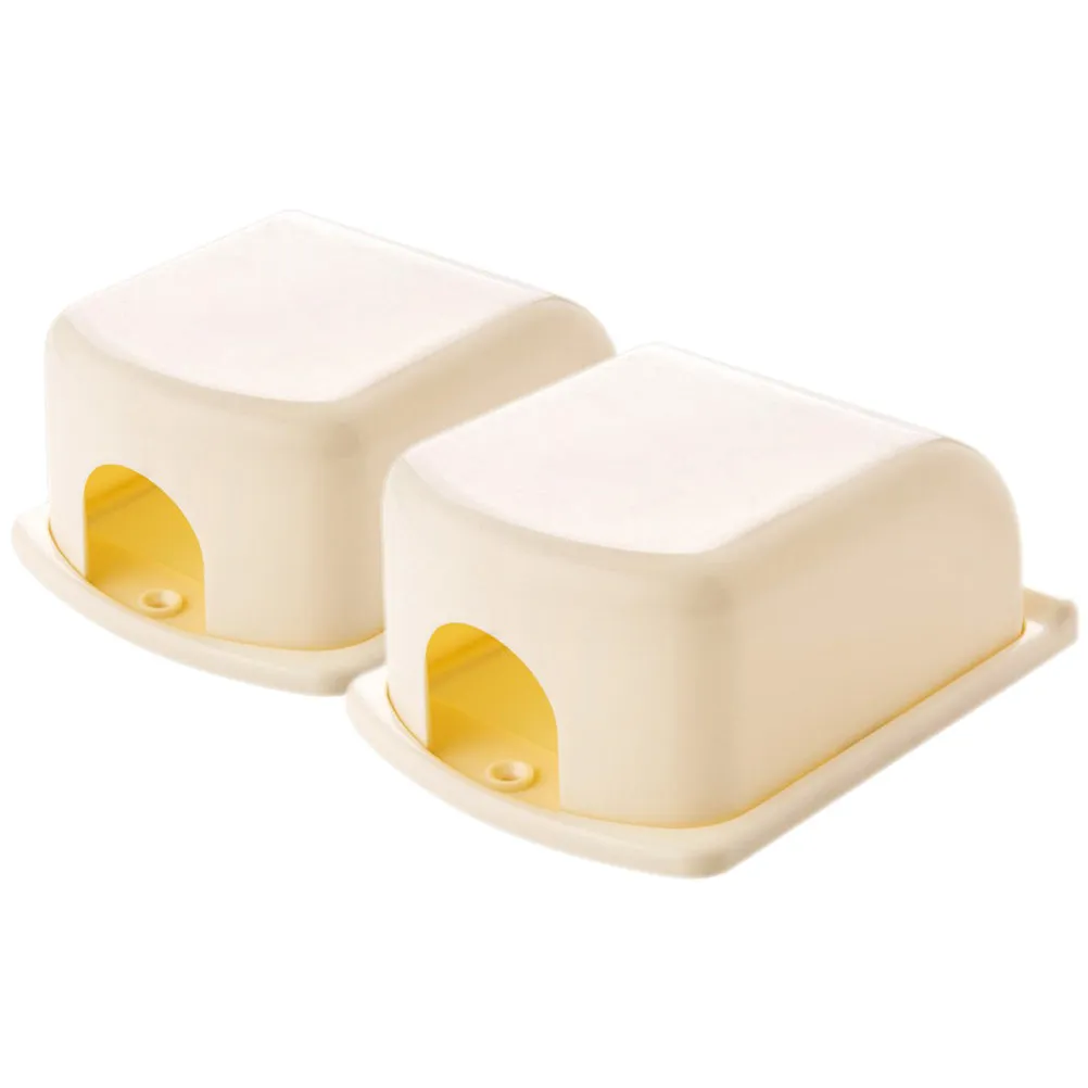 2Pcs ABS Baby Safety Socket Cover Shockproof High Temperature Resistant Childproof Outlet Protector for Home Bathroom Garage