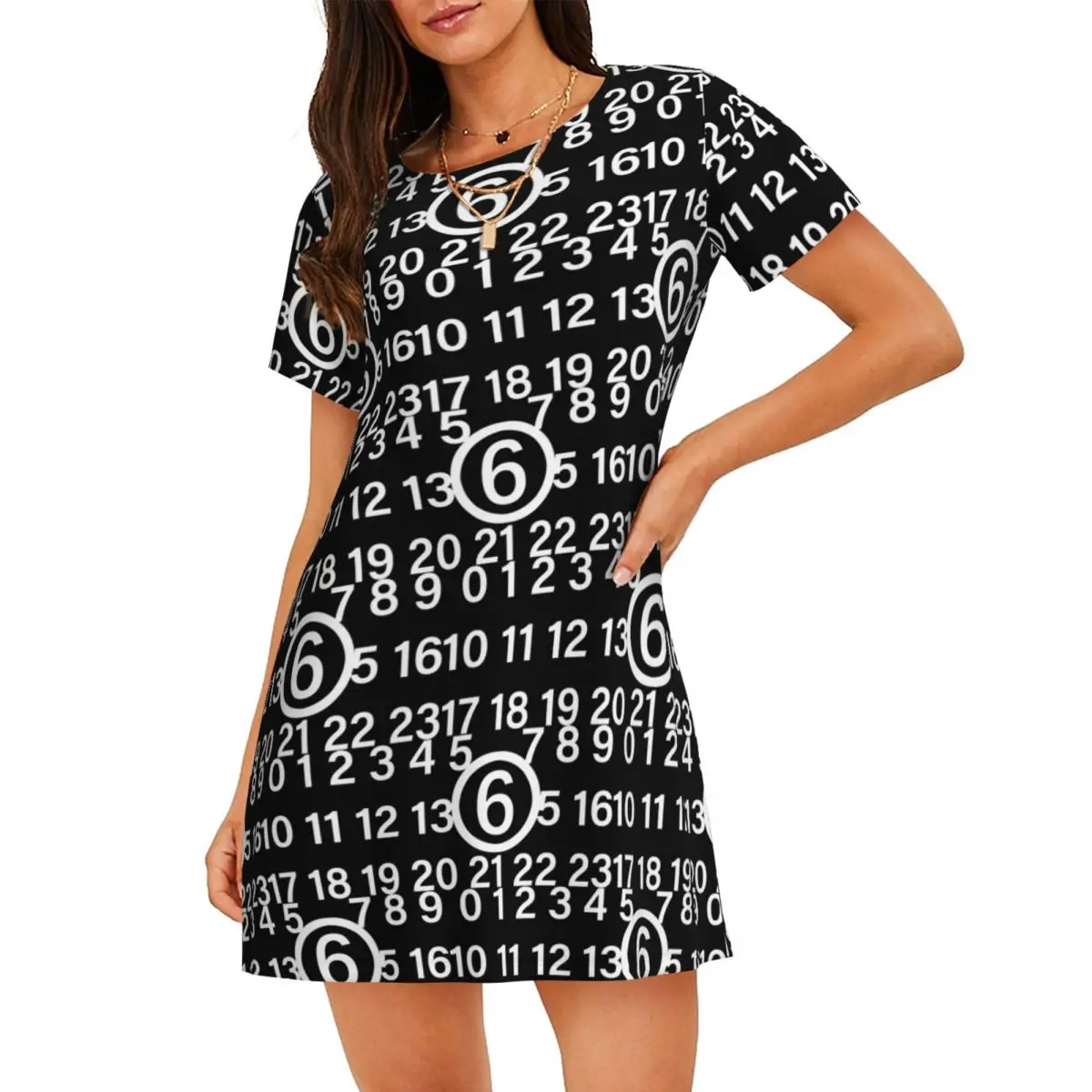 

Custom M-Margielas Letters Print Pullover Nightgown For Sleeping Travels Loose Sleepdress Pajama Dress Soft Nightdress Sleepwear