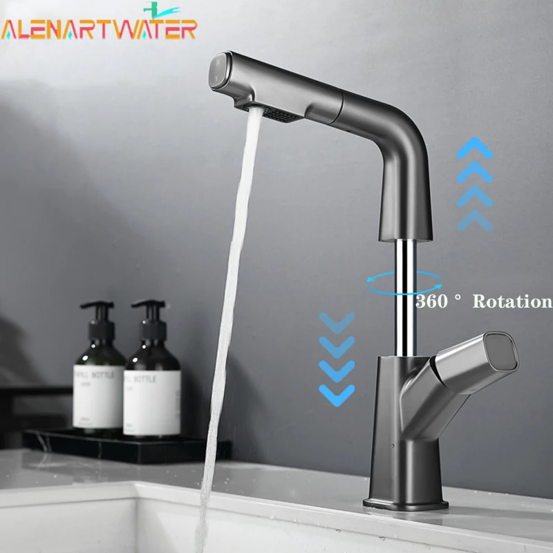 360° Degree Rotation Bathroom Faucet Scalable Kitchen Faucets Bathroom Sink Faucet Tap Tapware Blender Washbasin Tap