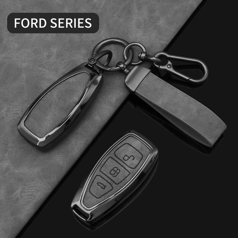 Legierungs-Autoschlüsselhalter für Ford Fiesta Kuga Mondeo Focus ST Line Ecosport Puma Edge Escape Metallischer Autoschlüsselanhänger Zubehör – Detail 6
