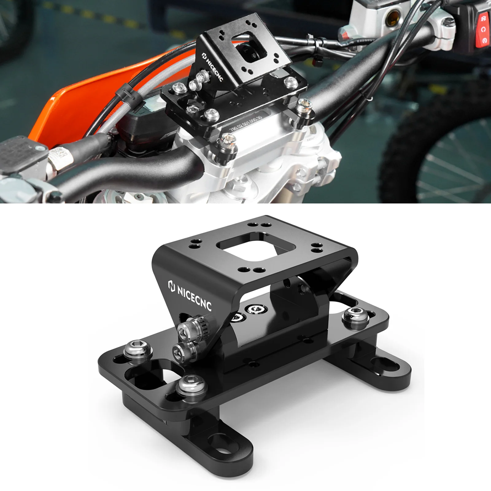 NICECNC For Husqvarna TE 300 2014-2024 TE 250 FE 250 FE 350 FE 450 501 TX 300 Universal Adjustable Navigation GPS Mount Bracket