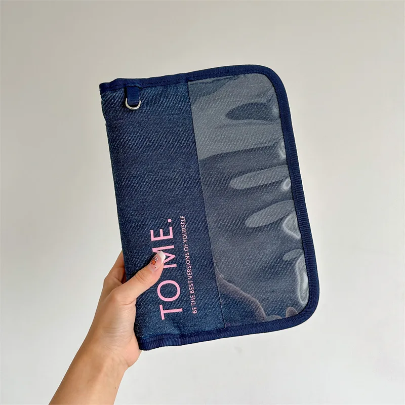 New A5 Multifunctional Thickened and Widened Zipper 6-ring Binder Storage Bag, Refillable Notebook Cover, with Same Small Bag