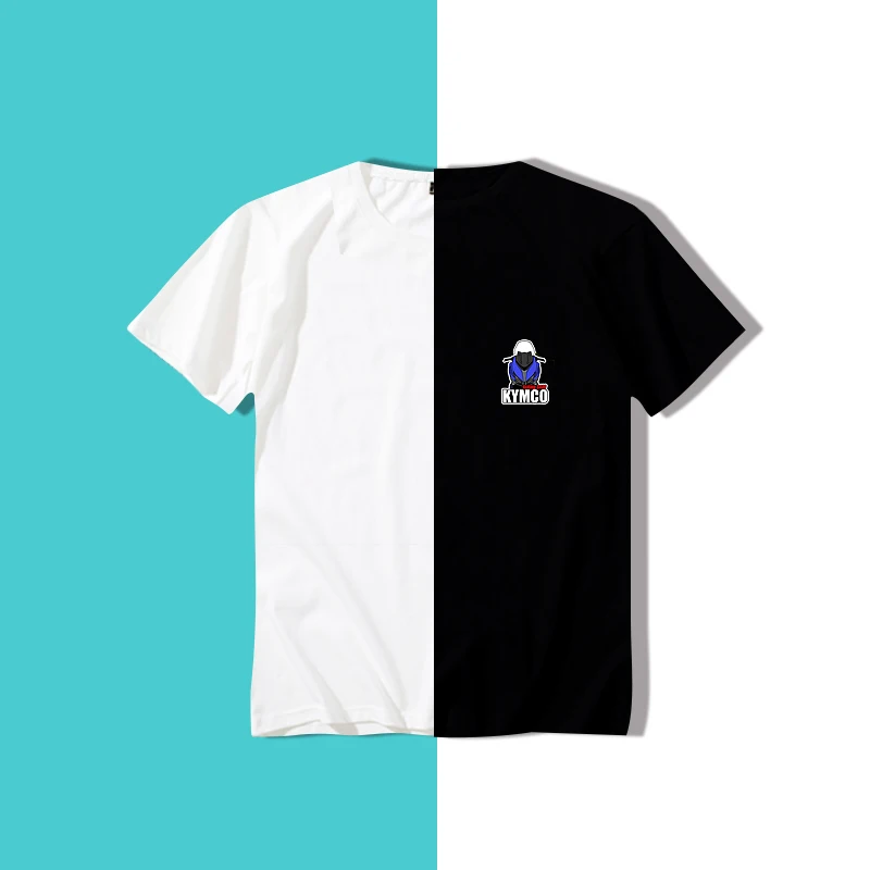 

Новый стиль, свободная мужская футболка из чистого хлопка с круглым вырезом и короткими рукавами, подходит для силуэта мотоцикла Kymco