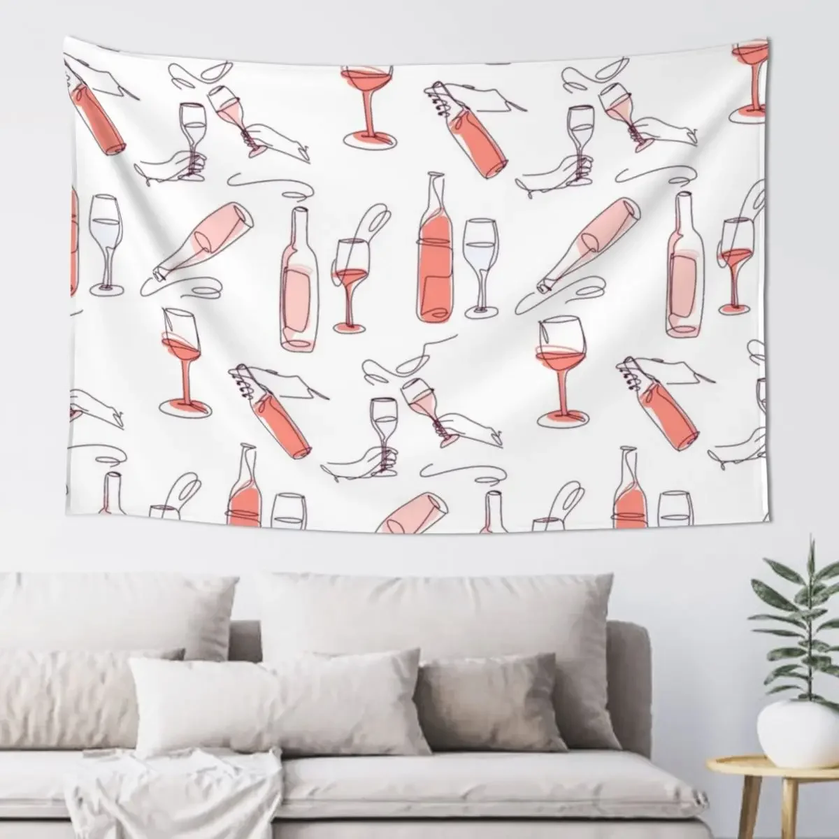 

Wine lover alcohol pattern Tapestry Wallpapers Home Decor Room Decor Cute Funny Tapestry