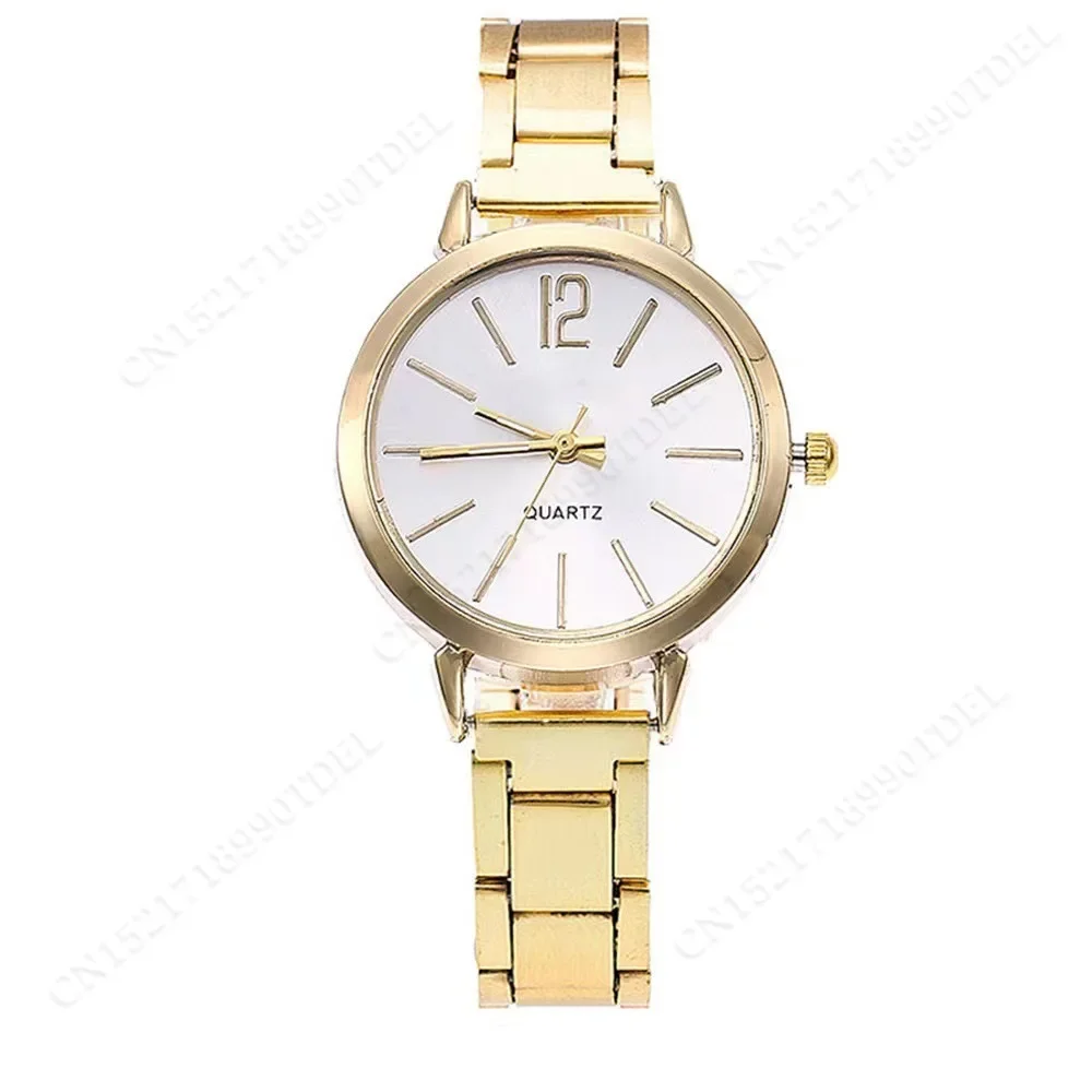 หรูหรานาฬิกาผู้หญิงรอบ Dial สแตนเลสแฟชั่นสร้อยข้อมือควอตซ์นาฬิกาข้อมือนักเรียนสุภาพสตรีนาฬิกา Reloj Mujer