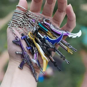 Metal Valoant Play Keychain Set, Refaver Kambit Knife, Metal Sword, Weapon Model, Pendant Gifts Toys 6 Main Mini Sword Sales - №6