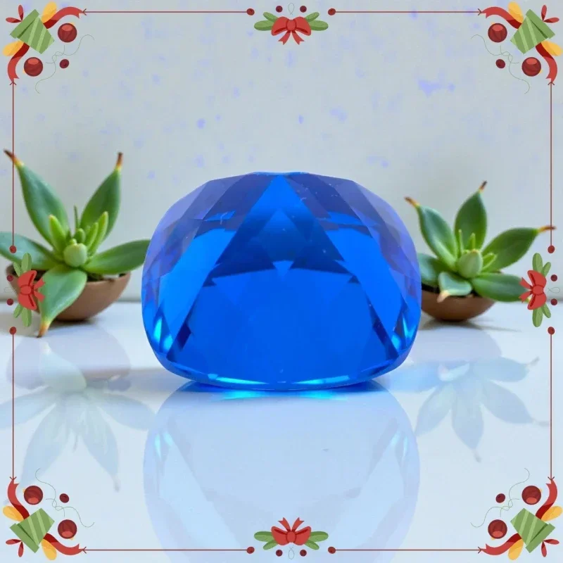 Lab Grown Cobalt Spinel Cushion Cut Synthetic Gemstone