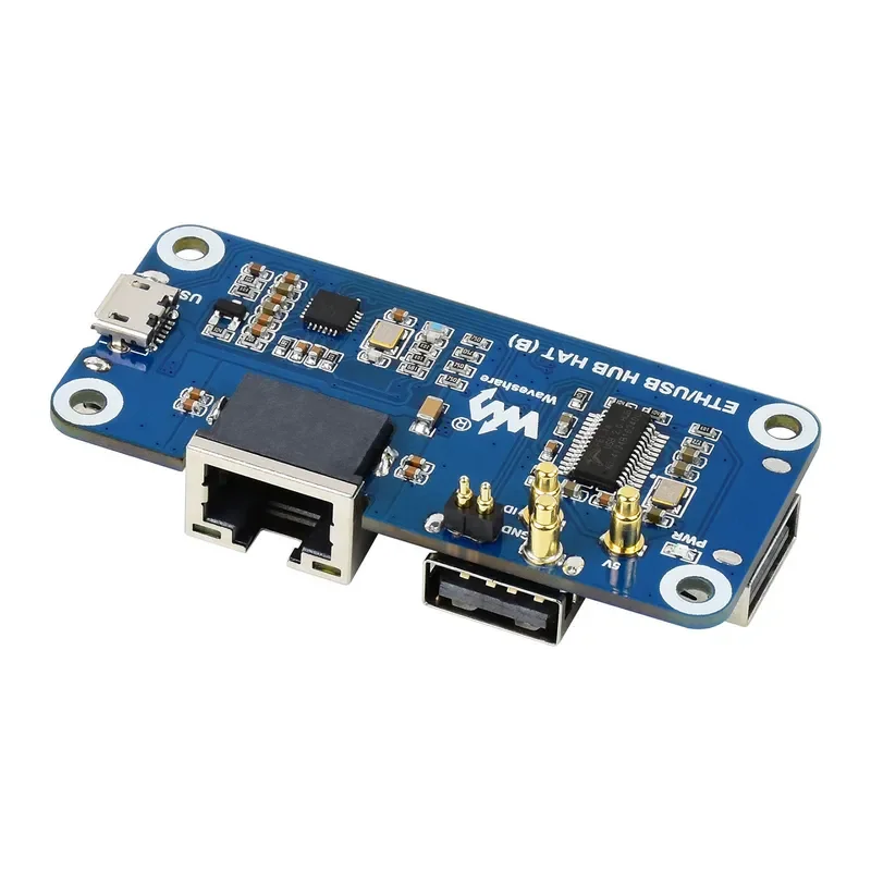 Snowy for Raspberry Pi 4th Generation 100M Ethernet USB Hub Expansion Board with USB2.0 and RJ45