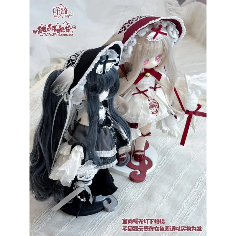 Meki Fluffy Goodnight Series Electronic Header Card 1/6 Scale 4 Points Articulated Figure Blind Box Anime Figure Collectible view 6