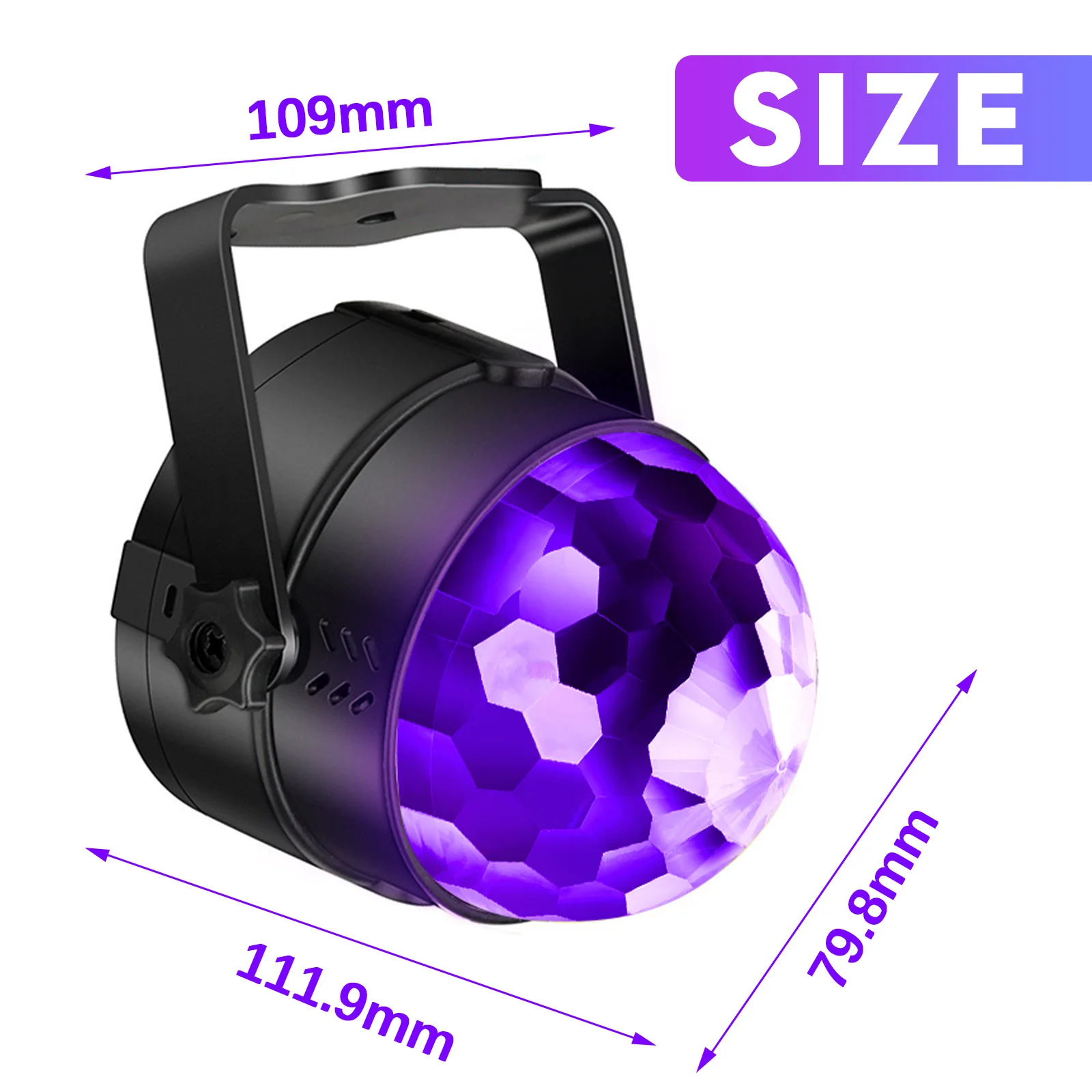 U'King 8PCS UV LED Bühne Disco Licht Rotierenden DJ Ball Strobe Fernbedienung Sound Control Magic Ball Licht Party Club wirkung Bühne Licht – Detail 6