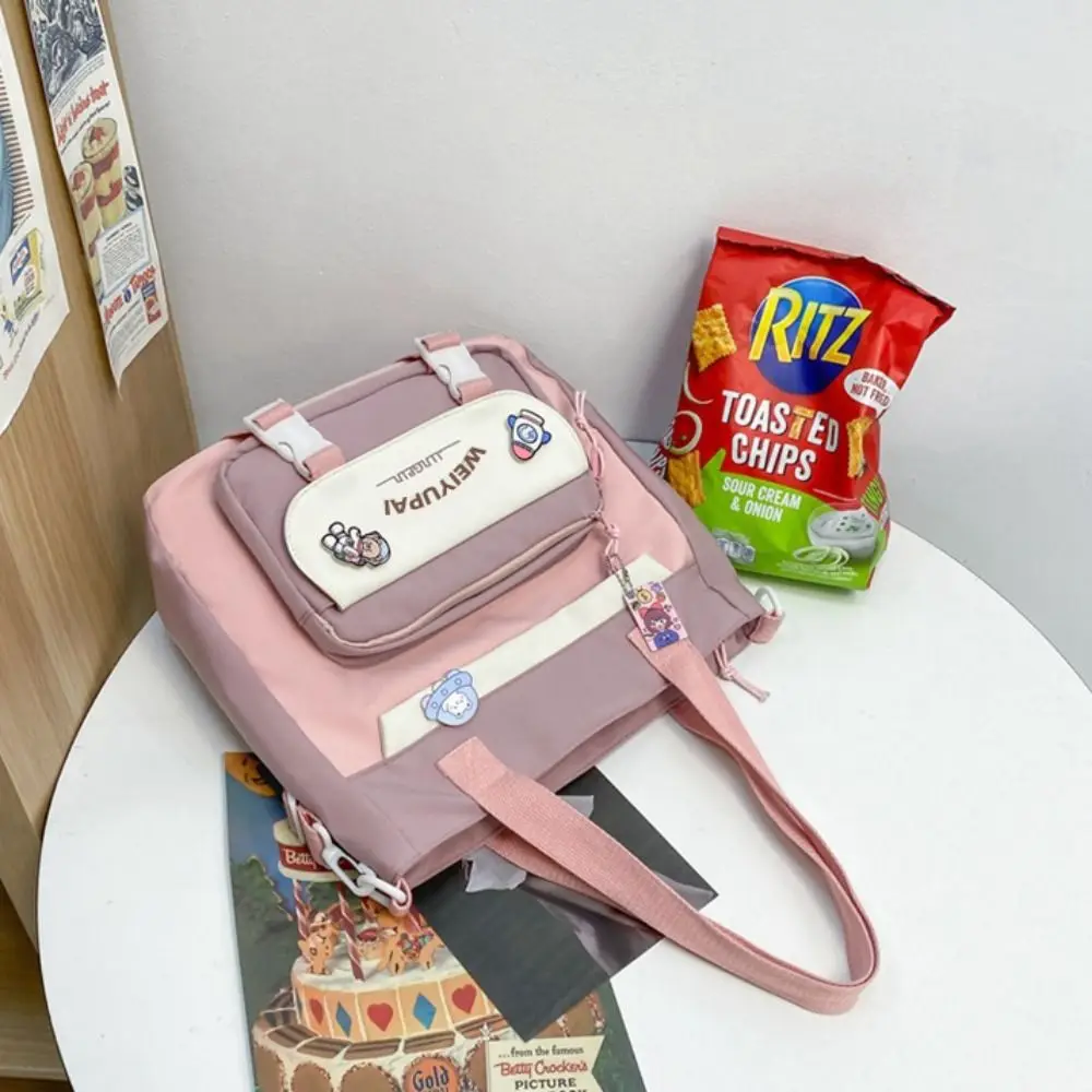 Cute Ins Students School Bags Large Capacity Bear Girls Shoulder Bags Cartoon Candy Color High School Backpacks Girl