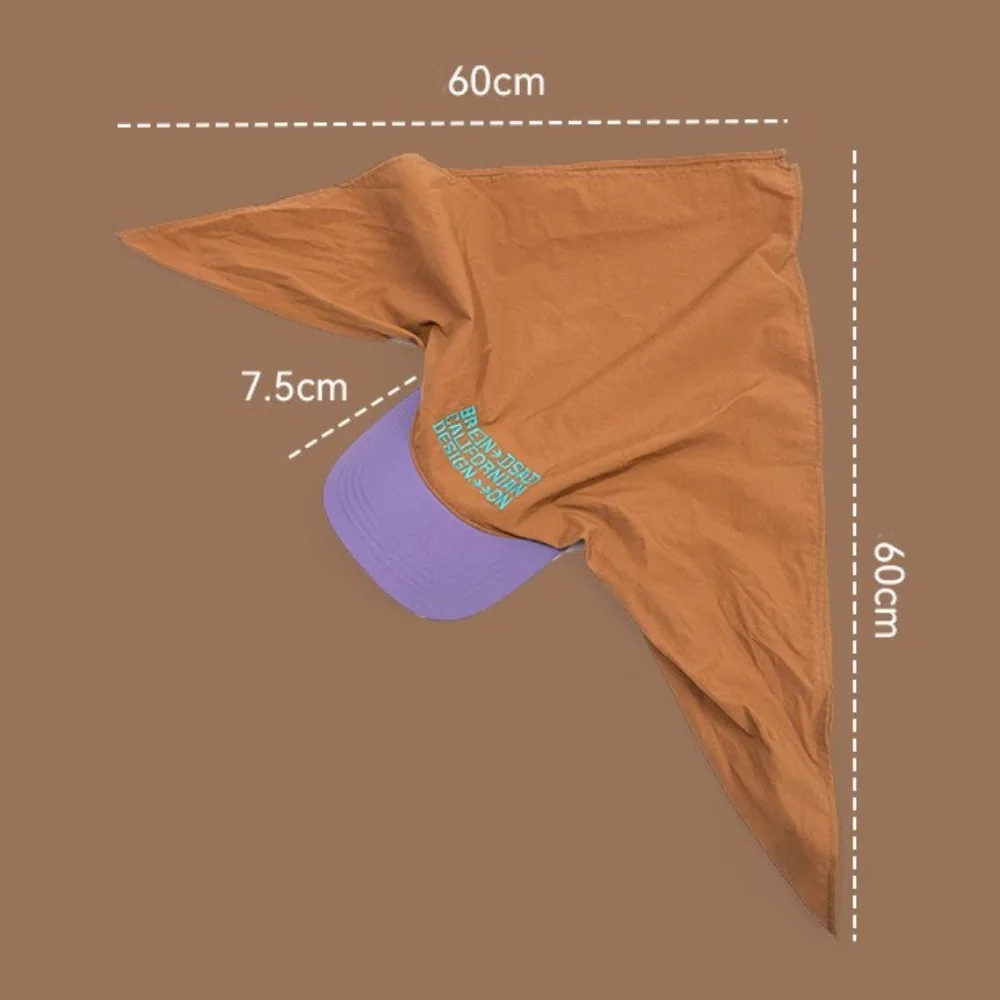 UV Protection Sunscreen Headscarf Caps New Quick Drying Embroidered Peaked Cap Adjustable Breathable Letter Baseball Cap Summer