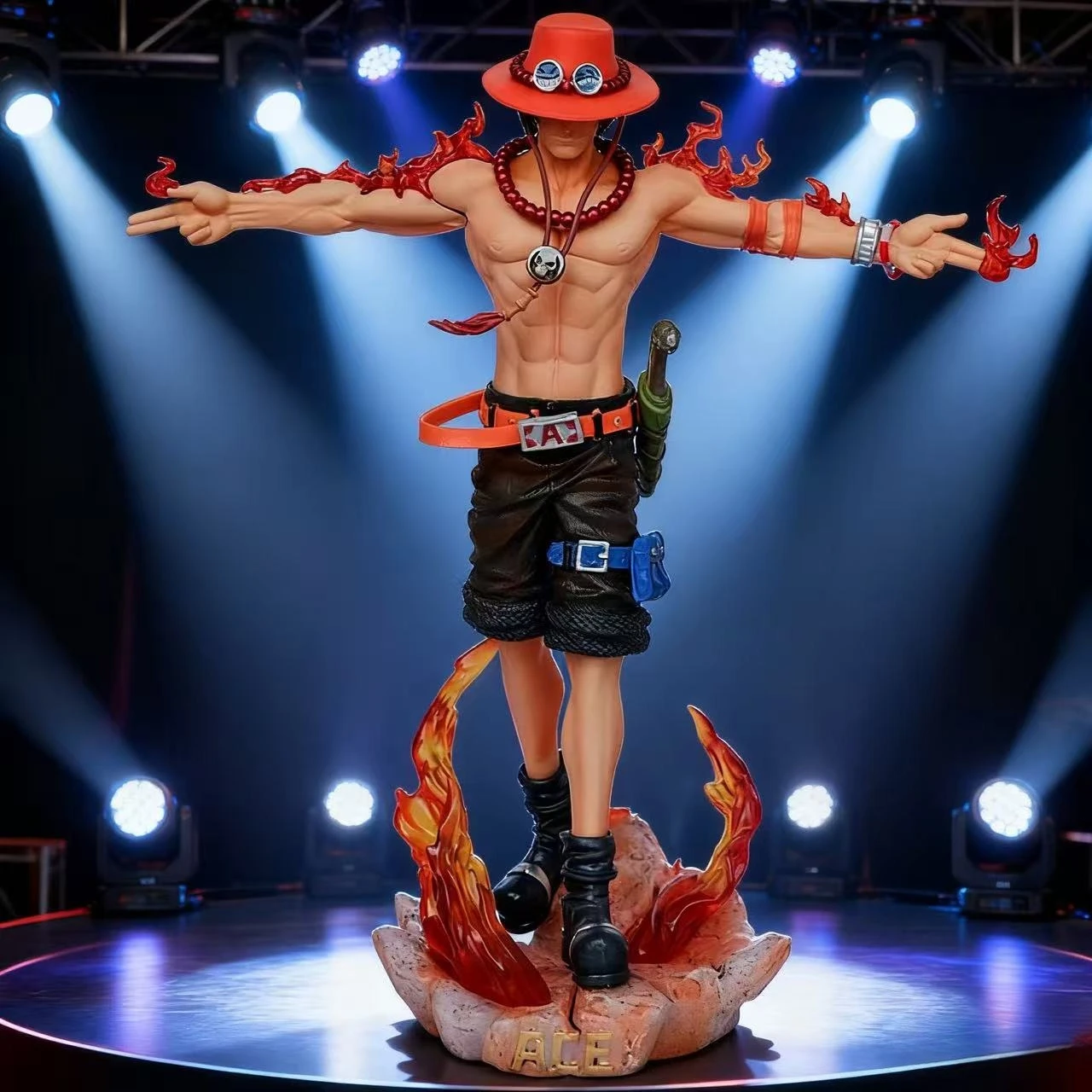 

Manga One Piece Portgas D Ace Anime Figure 28cm PVC Action Figures Gk Figurine With Light Statue Model Kids Christmas Toys Gifts