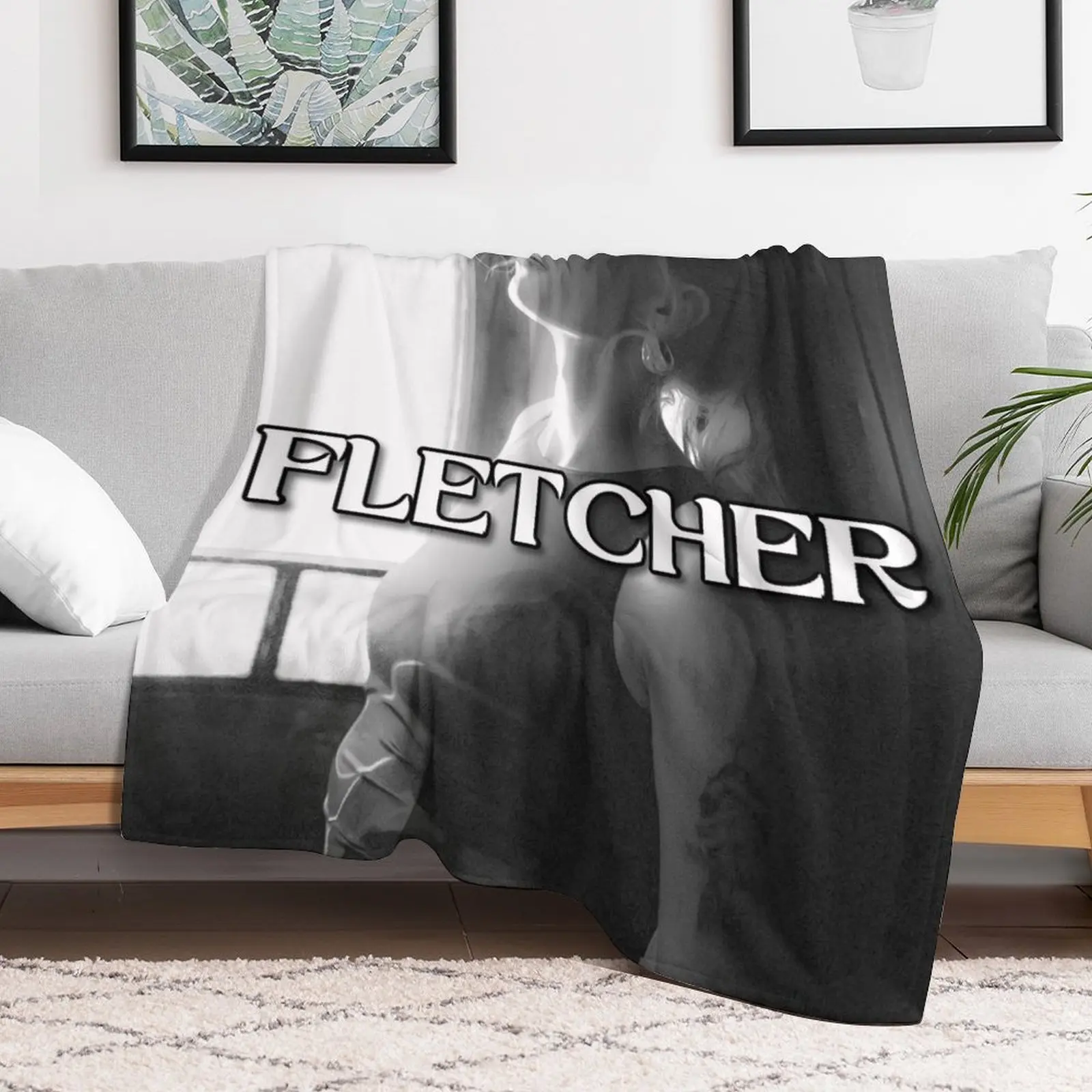 Fletcher Large Print Throw Blanket blankets ands Luxury St christmas decoration Soft Plush Plaid Blankets