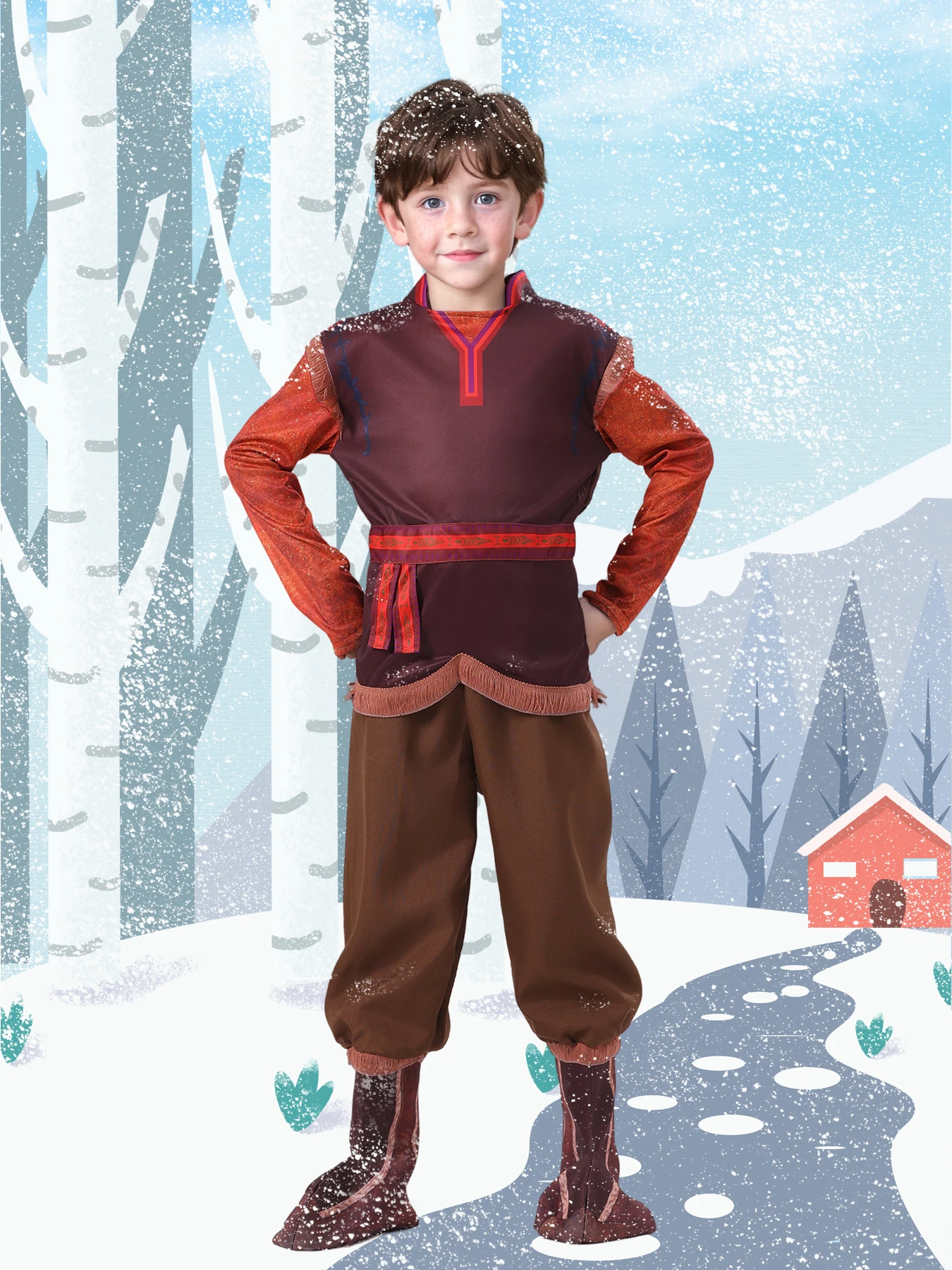 Child Boys Royal Ice Master Brave Kristoff Kids Favourite Movie Character Fancy Dress Halloween Party Cosplay Costume